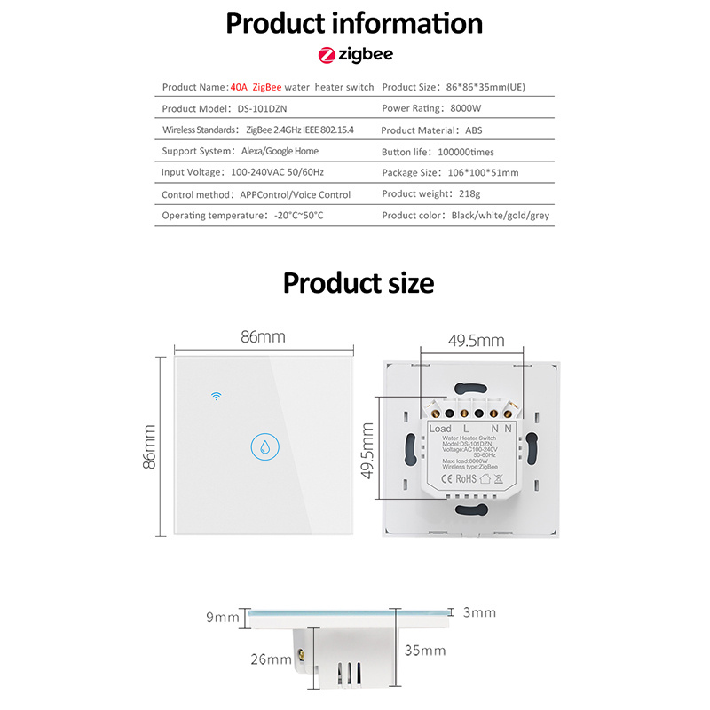 TuyaZigbe40ASmartWaterHeaterSwitchEUPlugAPPRemoteControlVoiceTimerDamp-proofGlassPanelInductionTouch-1976835-8