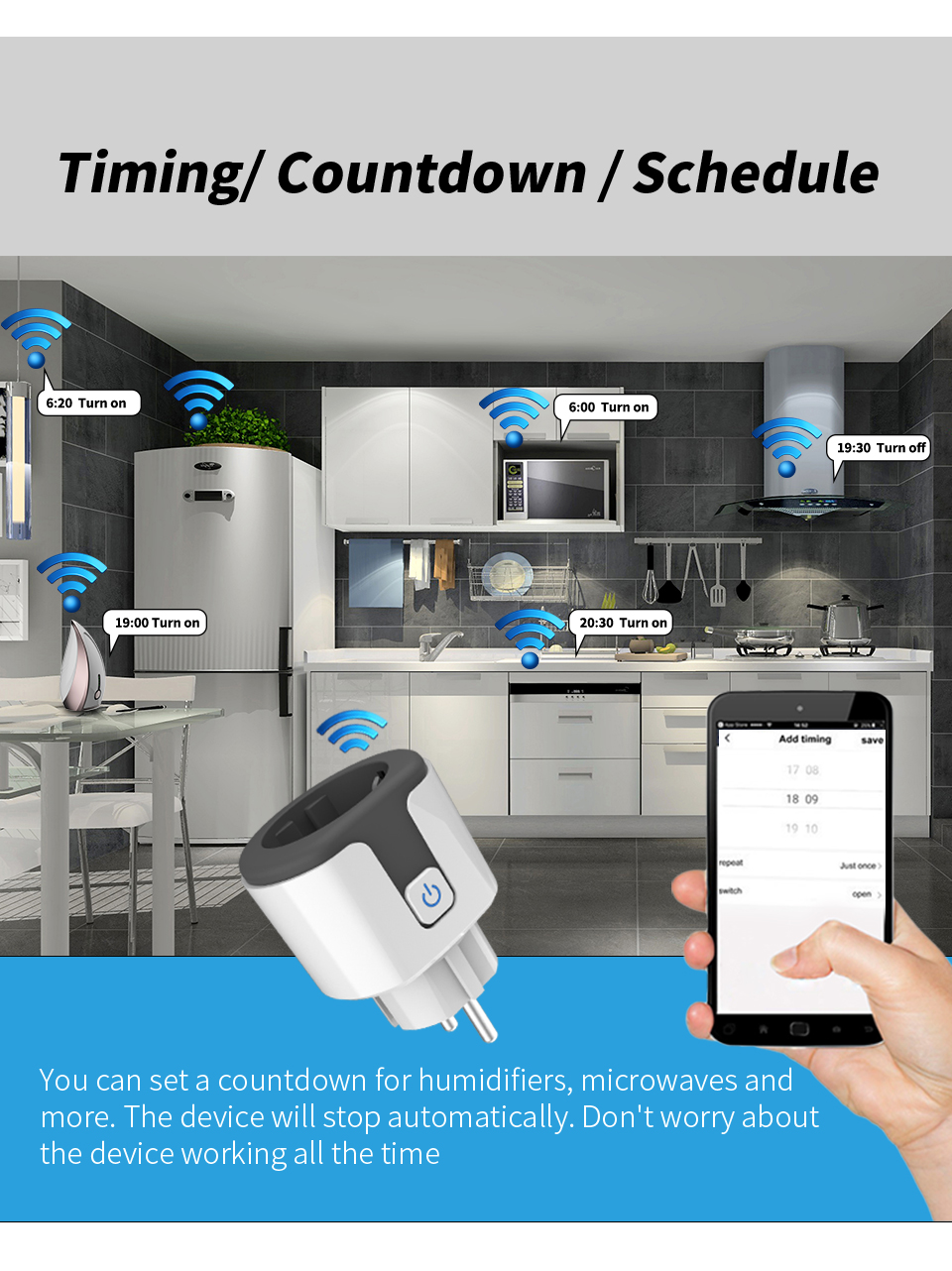 WHDZ03Tuya16A20ASmartPlugEUWiFiSmartSocketPowerMonitoringCountdownTimingFunctionWorkwithAlexaGoogleH-1995967-4