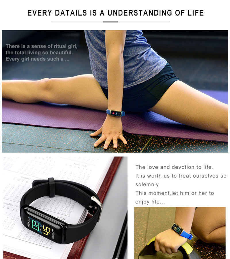 096inchTFTColorScreenSportsHeartRateBloodPressureMonitorWristbandSmartWatch-1277873-9