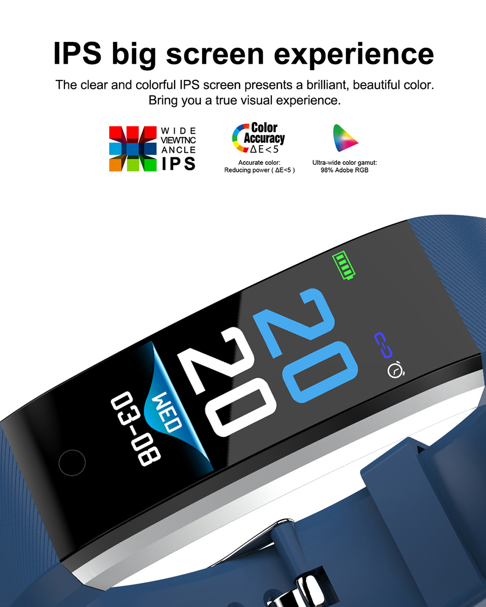115PlusIPSTouchScreenWristbandHeartRateBloodPressureOxygenMonitorFitnessTrackerReal-timeCallReminder-1645733-2