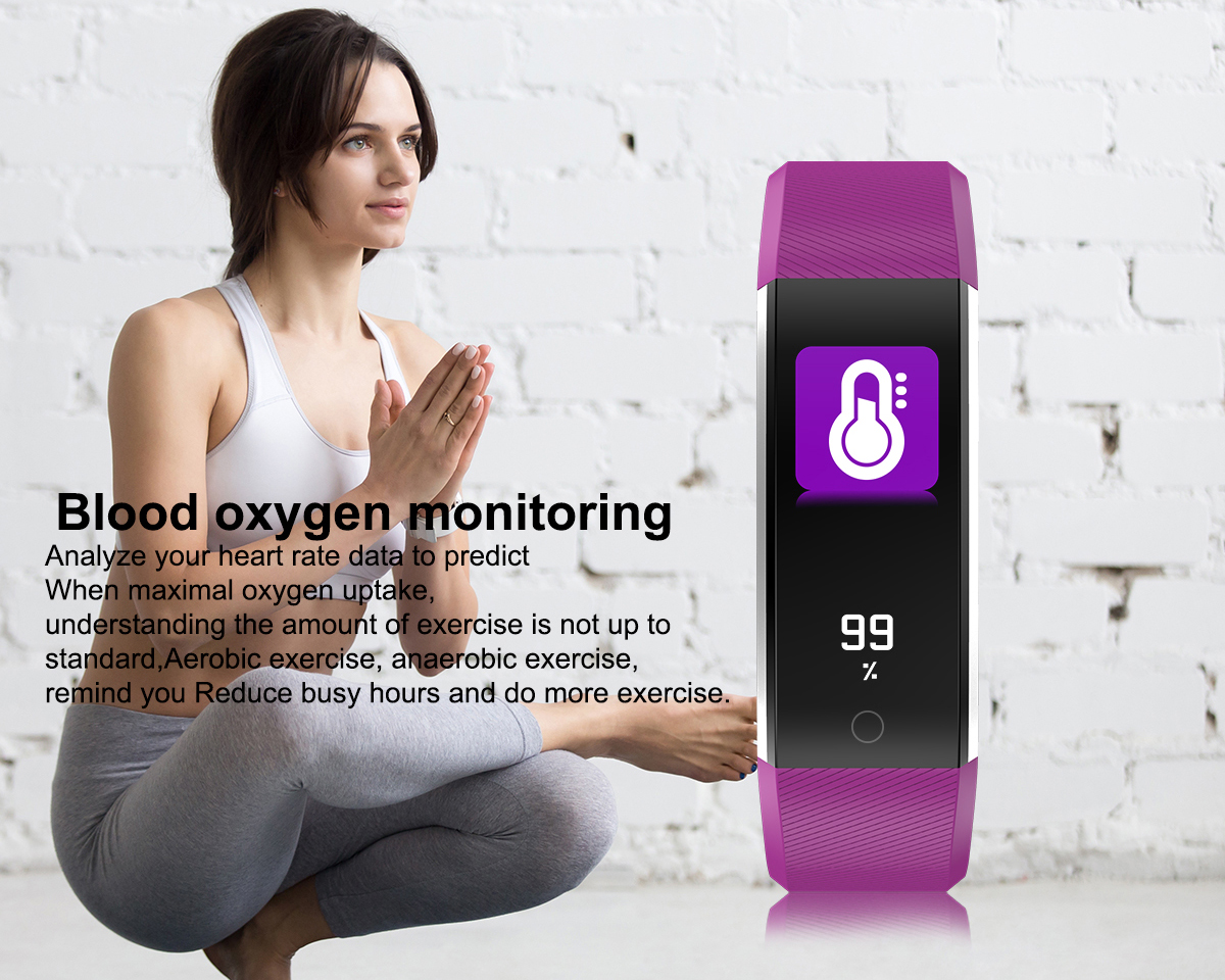 115PlusIPSTouchScreenWristbandHeartRateBloodPressureOxygenMonitorFitnessTrackerReal-timeCallReminder-1645733-5