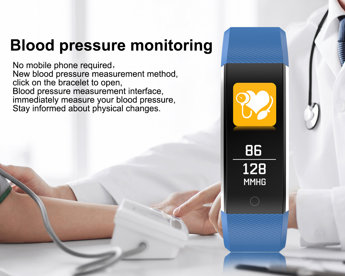 115PlusIPSTouchScreenWristbandHeartRateBloodPressureOxygenMonitorFitnessTrackerReal-timeCallReminder-1645733-6