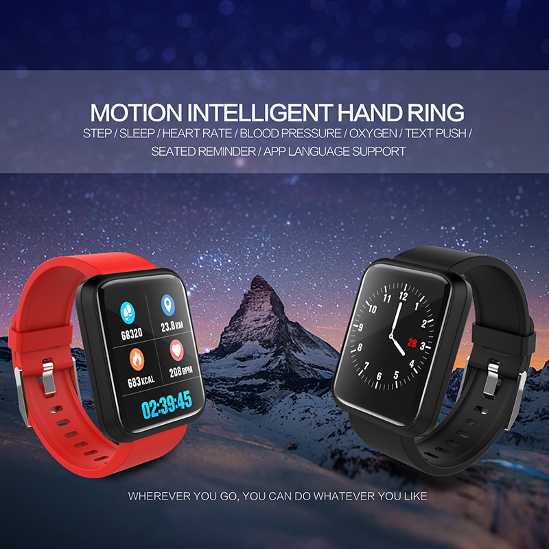 13inchLCDWaterproofSportWristbandFitbitTrackerwithHeartRateBloodPresureSmartWristban-1311978-1