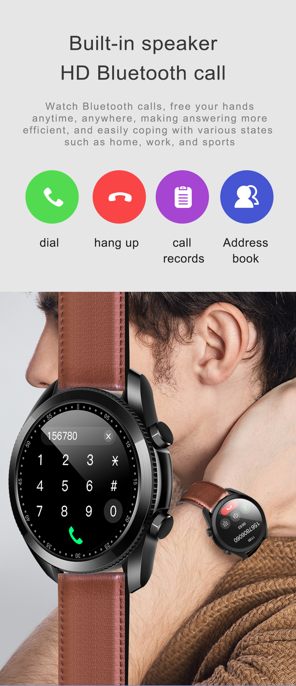BakeeyUM90128inchFullTouchScreenBTCallHeartRateBloodPressureOxygenMonitor24SportsModes200mAhIP67Wate-1904517-4