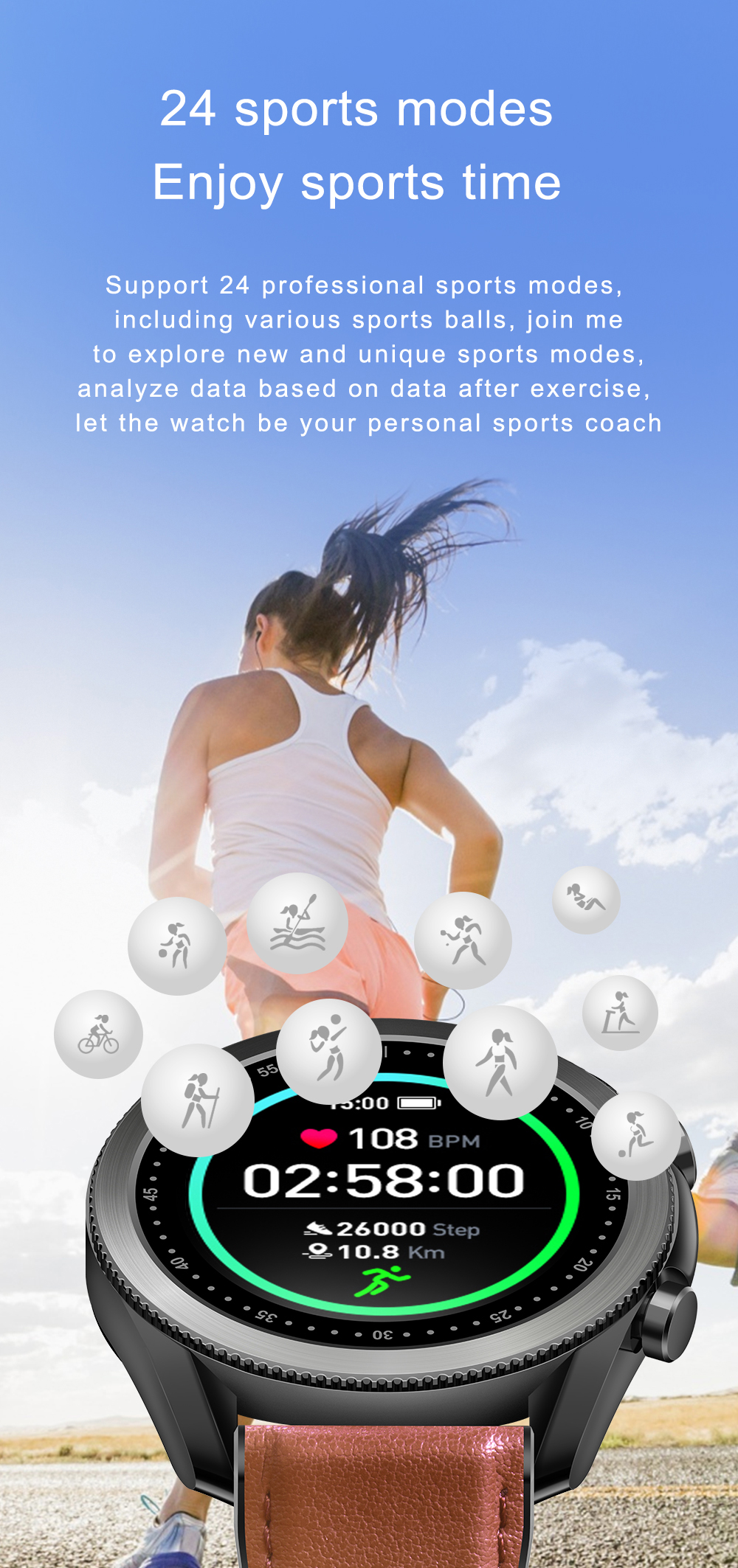 BakeeyUM90128inchFullTouchScreenBTCallHeartRateBloodPressureOxygenMonitor24SportsModes200mAhIP67Wate-1904517-5
