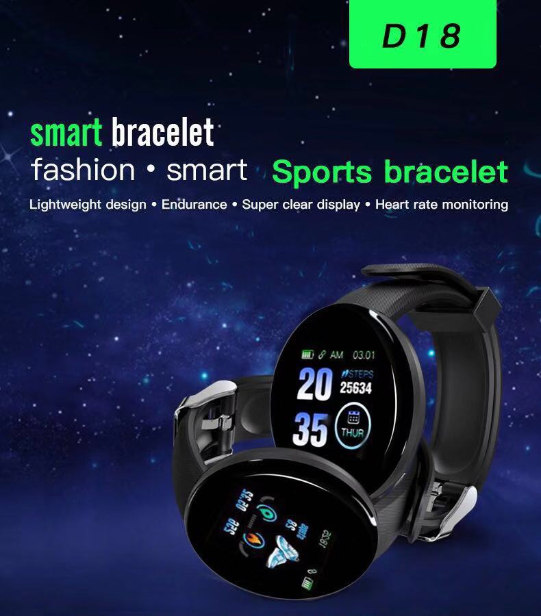 D18S13inchHDScreenHeartRateBloodPressureBloodOxygenMonitorSleepMonitoringMulti-sportModesMusicPlayba-2015002-1