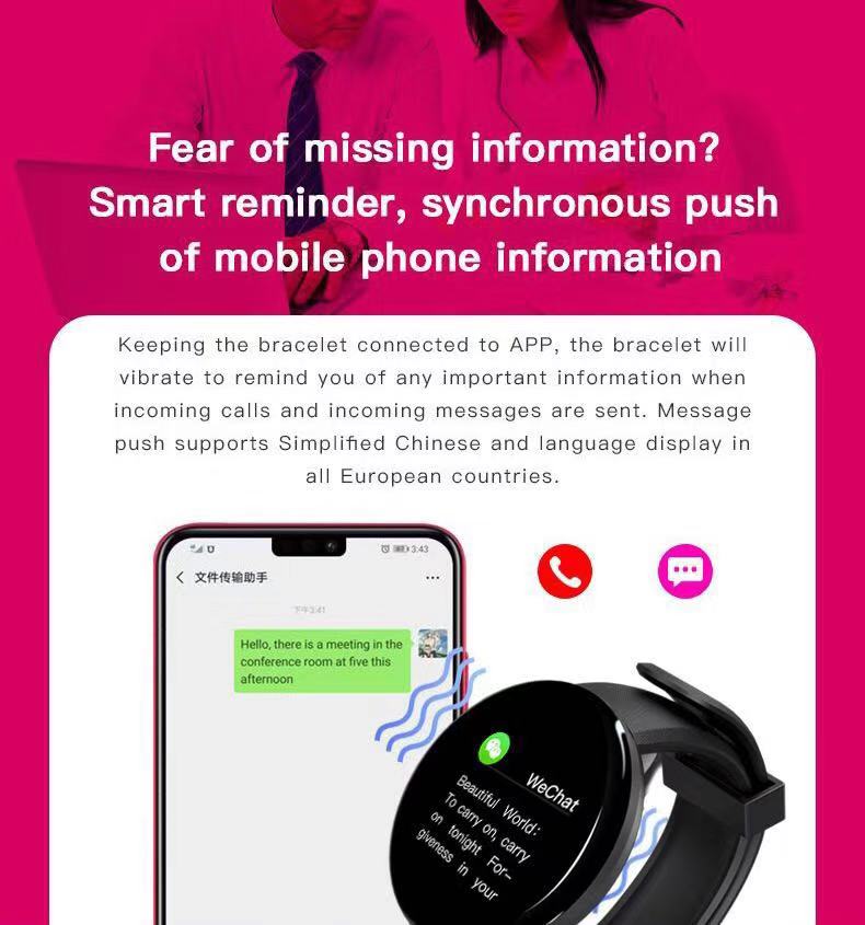 D18S13inchHDScreenHeartRateBloodPressureBloodOxygenMonitorSleepMonitoringMulti-sportModesMusicPlayba-2015002-2