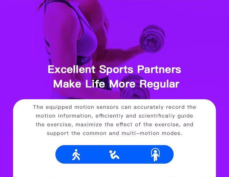 D18S13inchHDScreenHeartRateBloodPressureBloodOxygenMonitorSleepMonitoringMulti-sportModesMusicPlayba-2015002-4