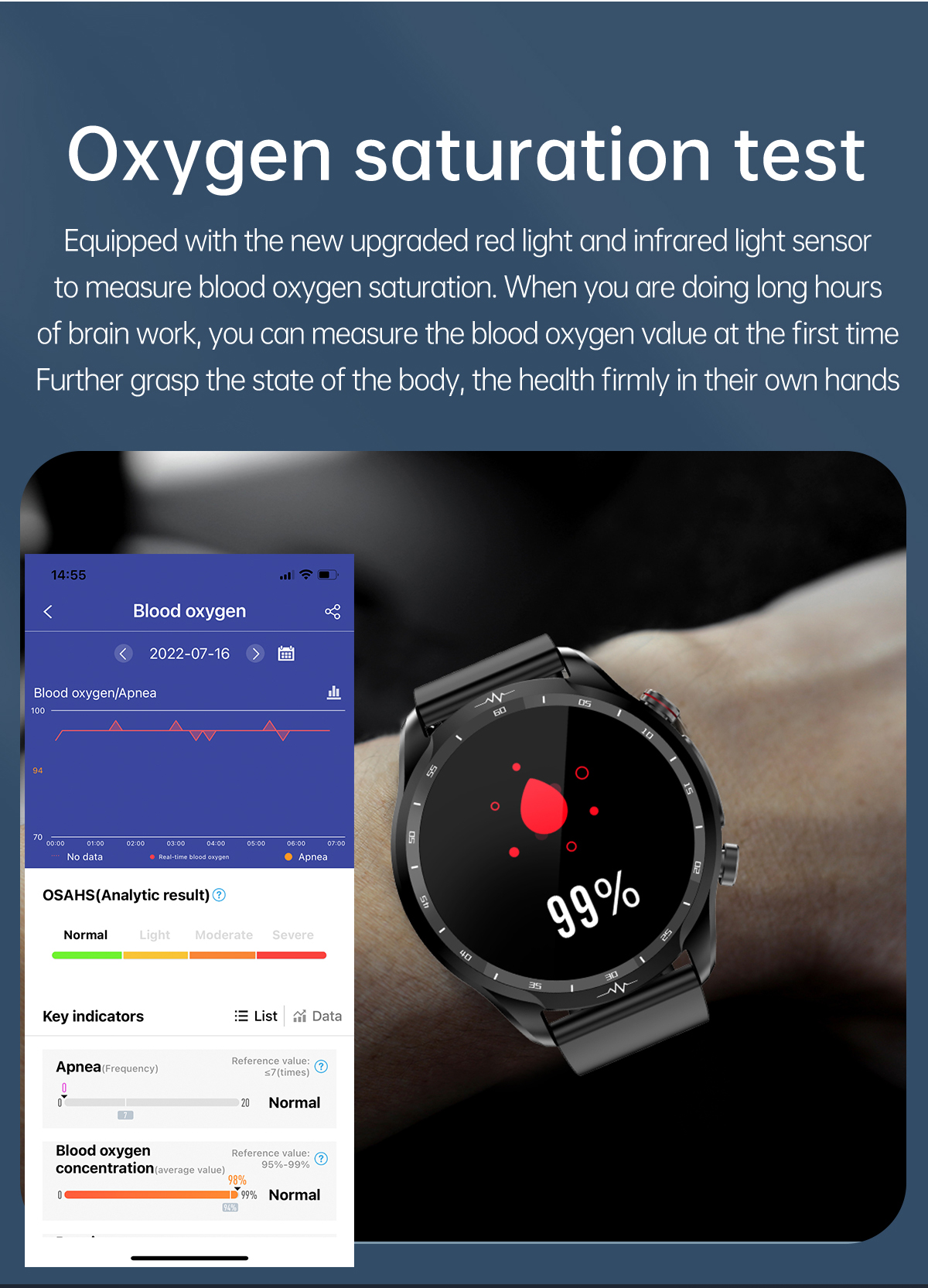 E430139inchHDTouchScreenNon-invasiveBloodSugarECGHealthBloodPressureTemperatureMeasurementSportSmart-1986759-19