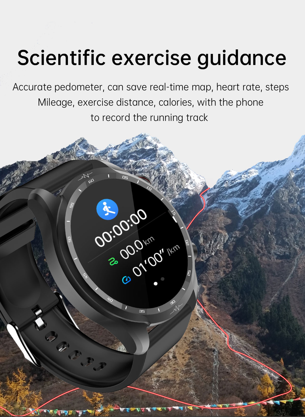 E430139inchHDTouchScreenNon-invasiveBloodSugarECGHealthBloodPressureTemperatureMeasurementSportSmart-1986759-23