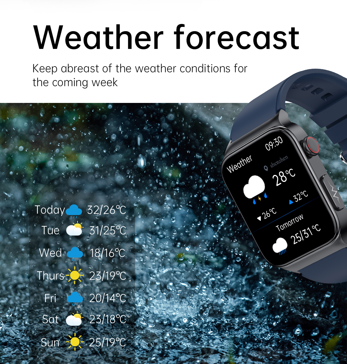 E500183inchHDScreenECGMonitorHeartRateBloodPressureSpO2MonitorFitnessTracker280mAhBatteryBT51IP68Wat-1975552-22