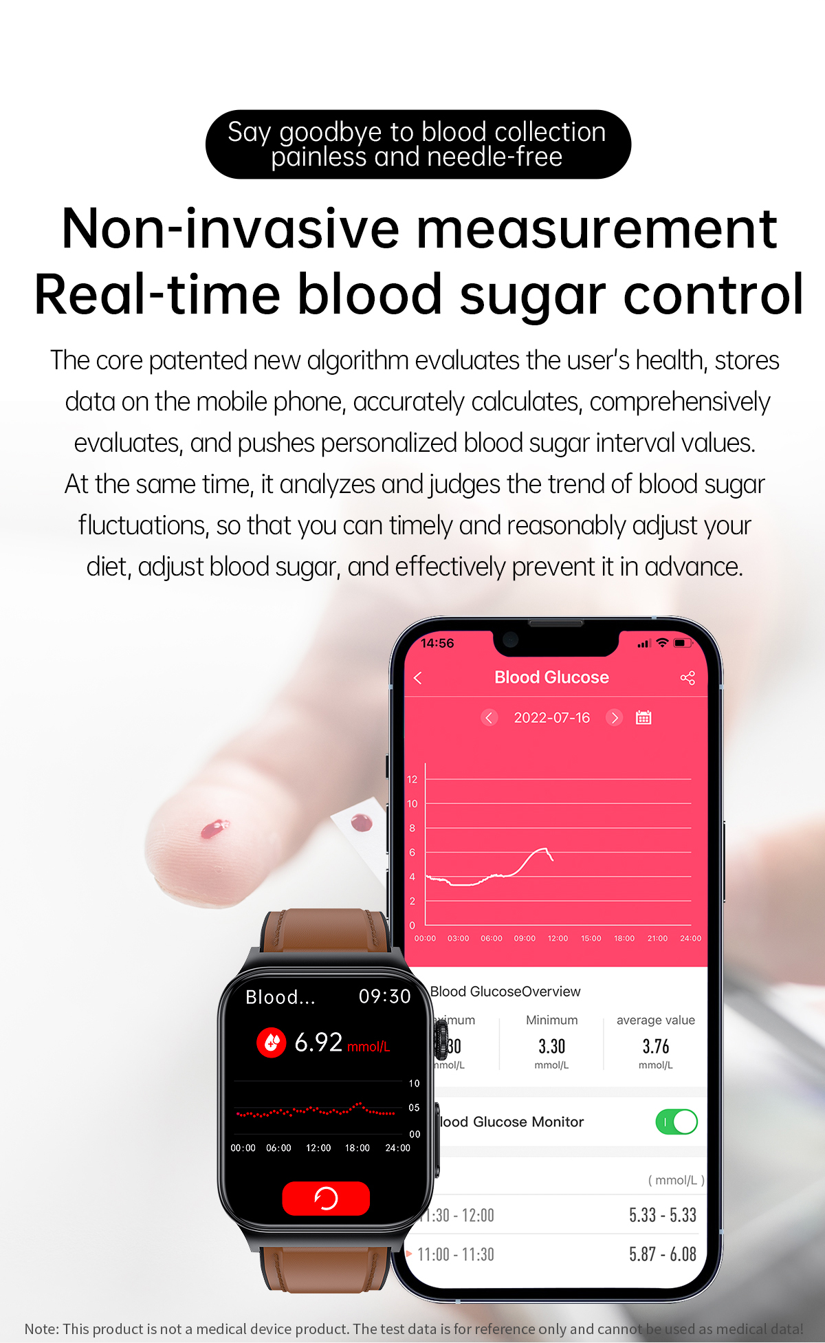 E500183inchHDScreenECGMonitorHeartRateBloodPressureSpO2MonitorFitnessTracker280mAhBatteryBT51IP68Wat-1975552-5