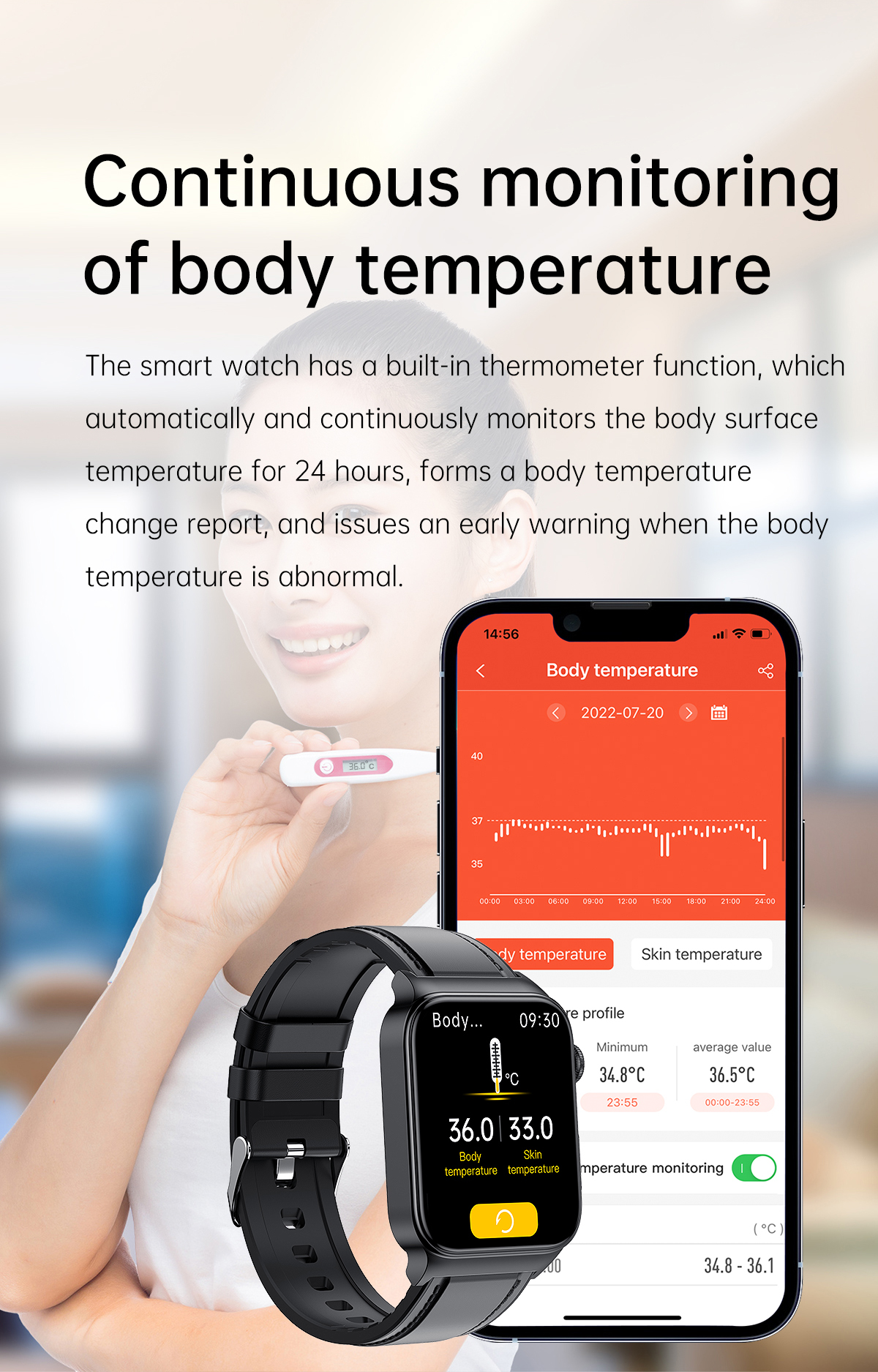 E500183inchHDScreenECGMonitorHeartRateBloodPressureSpO2MonitorFitnessTracker280mAhBatteryBT51IP68Wat-1975552-8