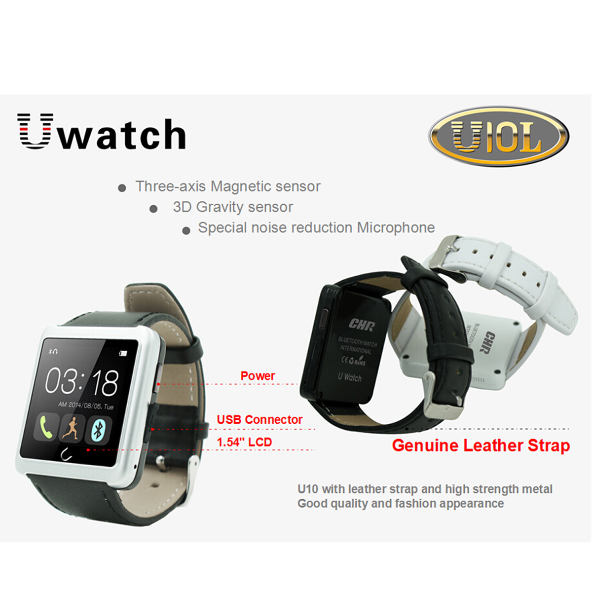 ELEGIANT154inchFullTouchScreenHeartRateSleepCaloriesMonitoringCompassMulti-SportModesNFCAnti-LostFun-1891040-5