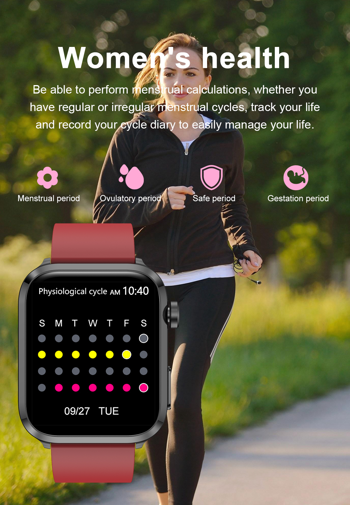 F220191inchHDScreenLaserTherapyBloodSugarUircAcidLipidMonitoringHealthbluetoothCallMulti-sportModesM-2001843-18