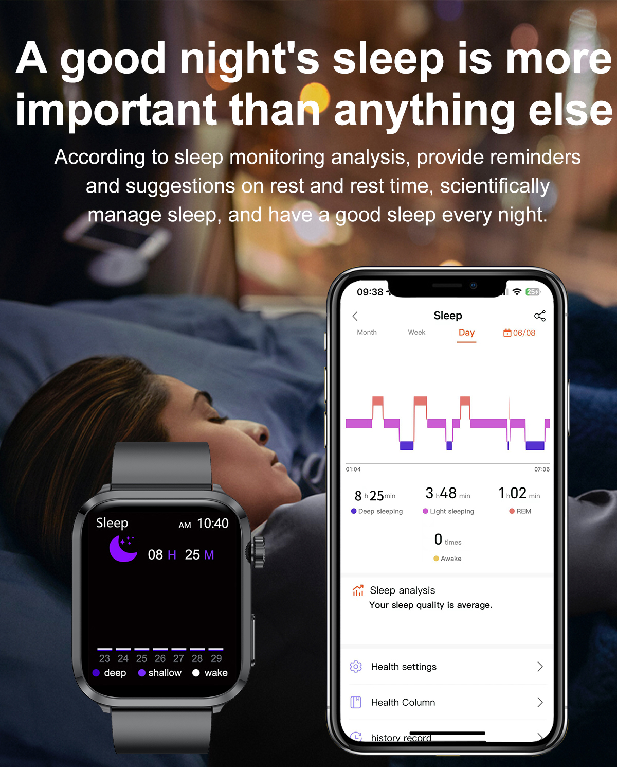 F220191inchHDScreenLaserTherapyBloodSugarUircAcidLipidMonitoringHealthbluetoothCallMulti-sportModesM-2001843-19