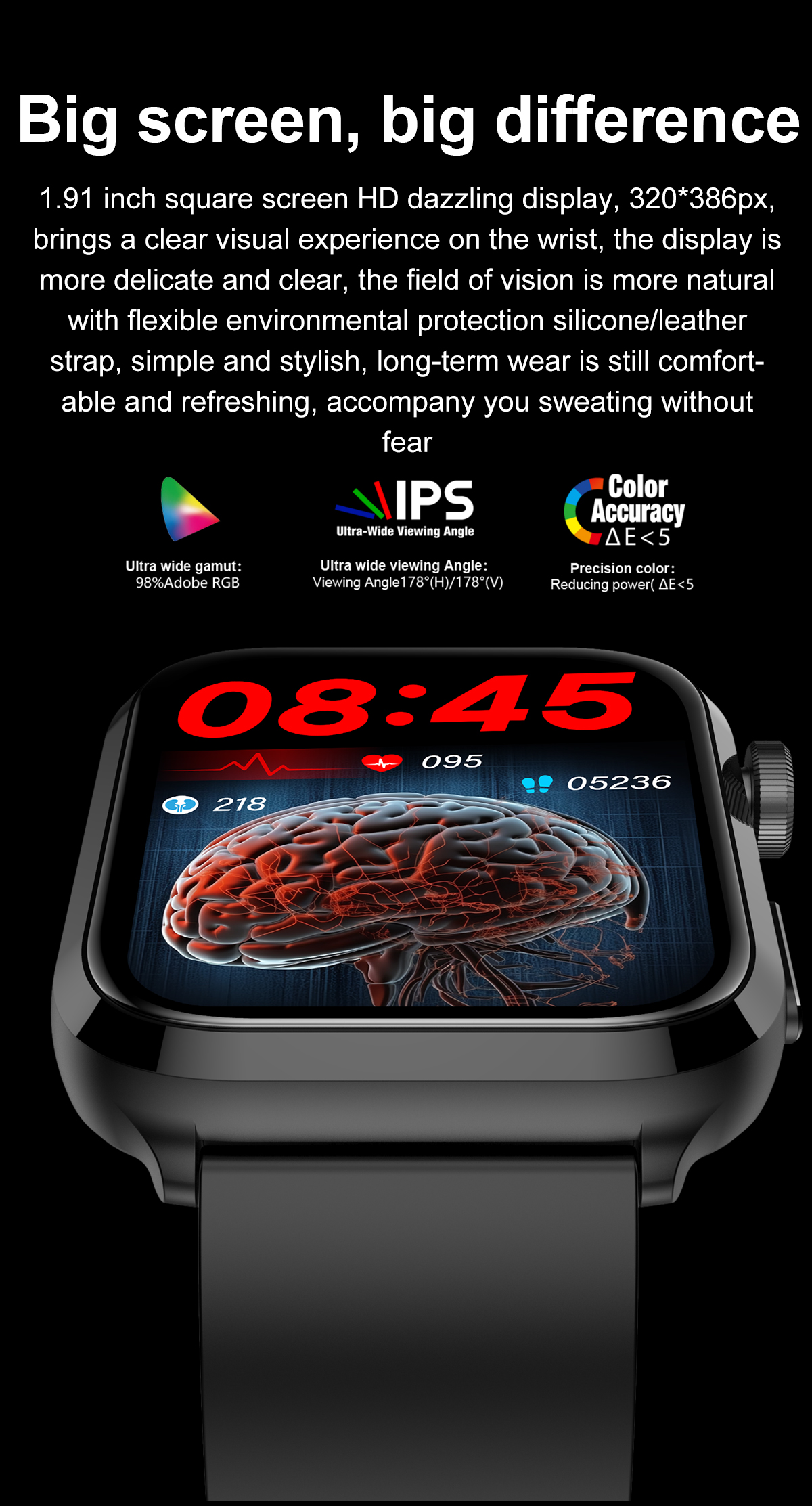 F220191inchHDScreenLaserTherapyBloodSugarUircAcidLipidMonitoringHealthbluetoothCallMulti-sportModesM-2001843-3