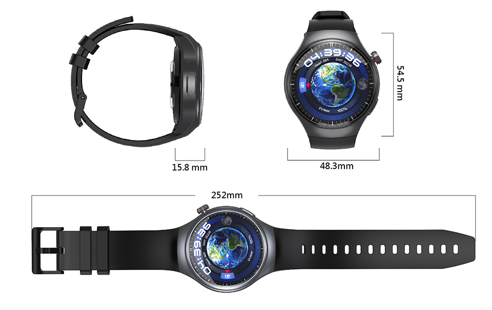 Flagship2024ZeblazeThorUltra4G143inchAMOLED466466pixelsHDDisplaySmartWatch16GBAndroidOSGooglePlaySta-2012218-12