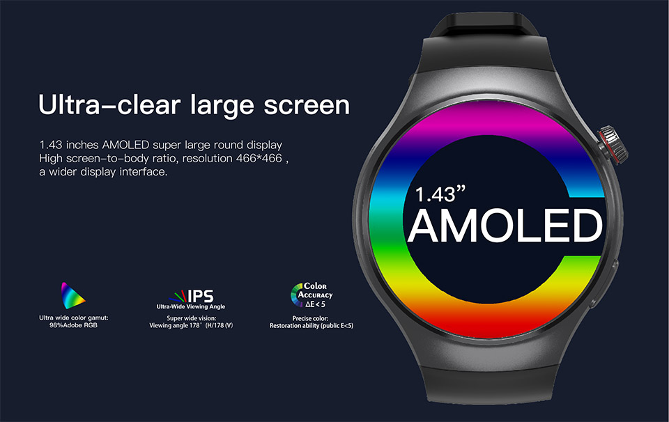 Flagship2024ZeblazeThorUltra4G143inchAMOLED466466pixelsHDDisplaySmartWatch16GBAndroidOSGooglePlaySta-2012218-3