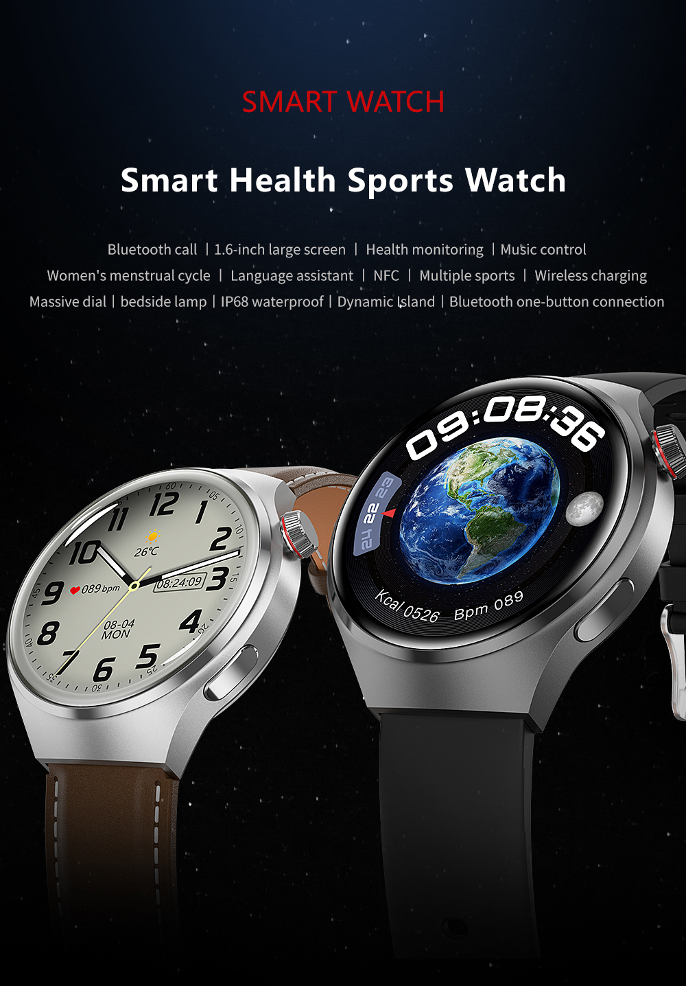 GT4PRO16inchHDScreenbluetoothCallHeartRateBloodPressureSpO2MonitorBloodSugarSleepMonitoringWomensMen-2013583-1