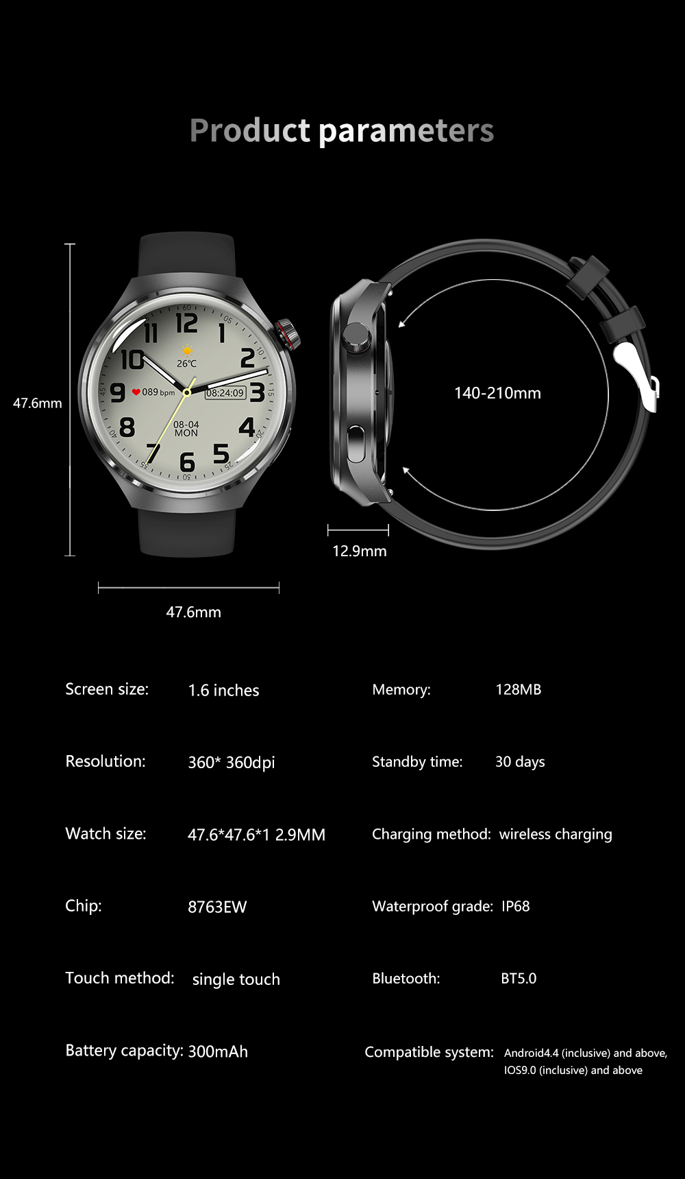 GT4PRO16inchHDScreenbluetoothCallHeartRateBloodPressureSpO2MonitorBloodSugarSleepMonitoringWomensMen-2013583-21