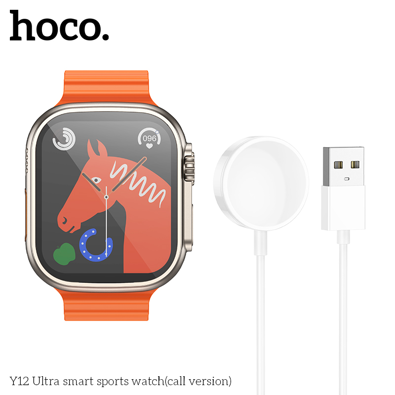 HOCOY12Ultra196inchHDScreenbluetoothCallHeartRateBloodOxygenMonitorIP67WaterproofMulti-sportModesSma-1979593-7