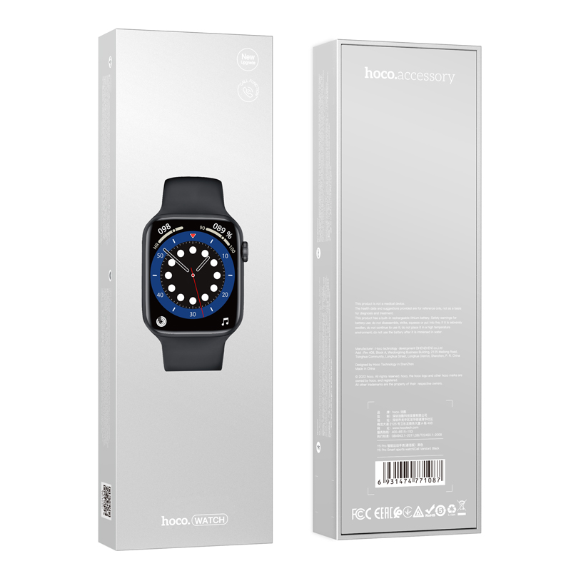 HOCOY5Pro185inchLargeScreenbluetoothCallHeartRateBloodOxygenMonitorIP68WaterproofStylishDesignSmartW-1974653-7