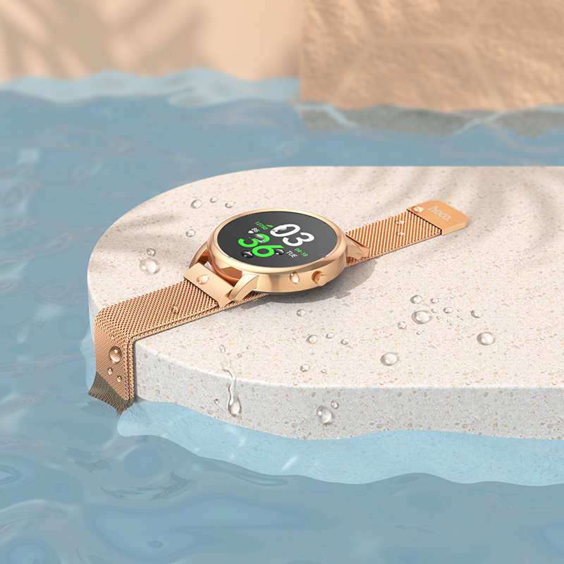HOCOY8109inchFullTouchScreenHeartRateMonitorFemalePhysiologicalCycleReminderIP68WaterproofBT50SmartW-1960459-7