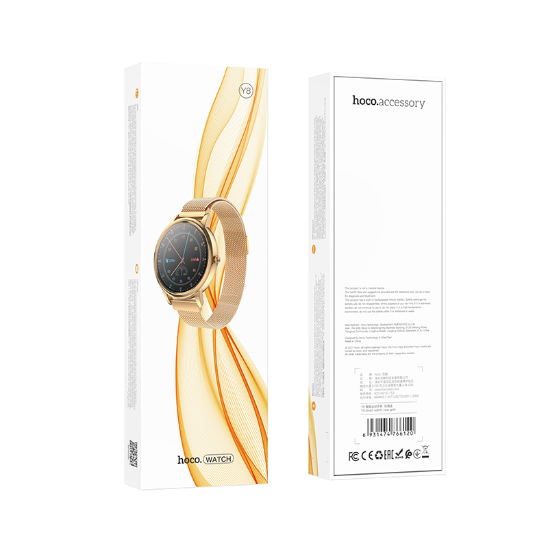 HOCOY8109inchFullTouchScreenHeartRateMonitorFemalePhysiologicalCycleReminderIP68WaterproofBT50SmartW-1960459-9