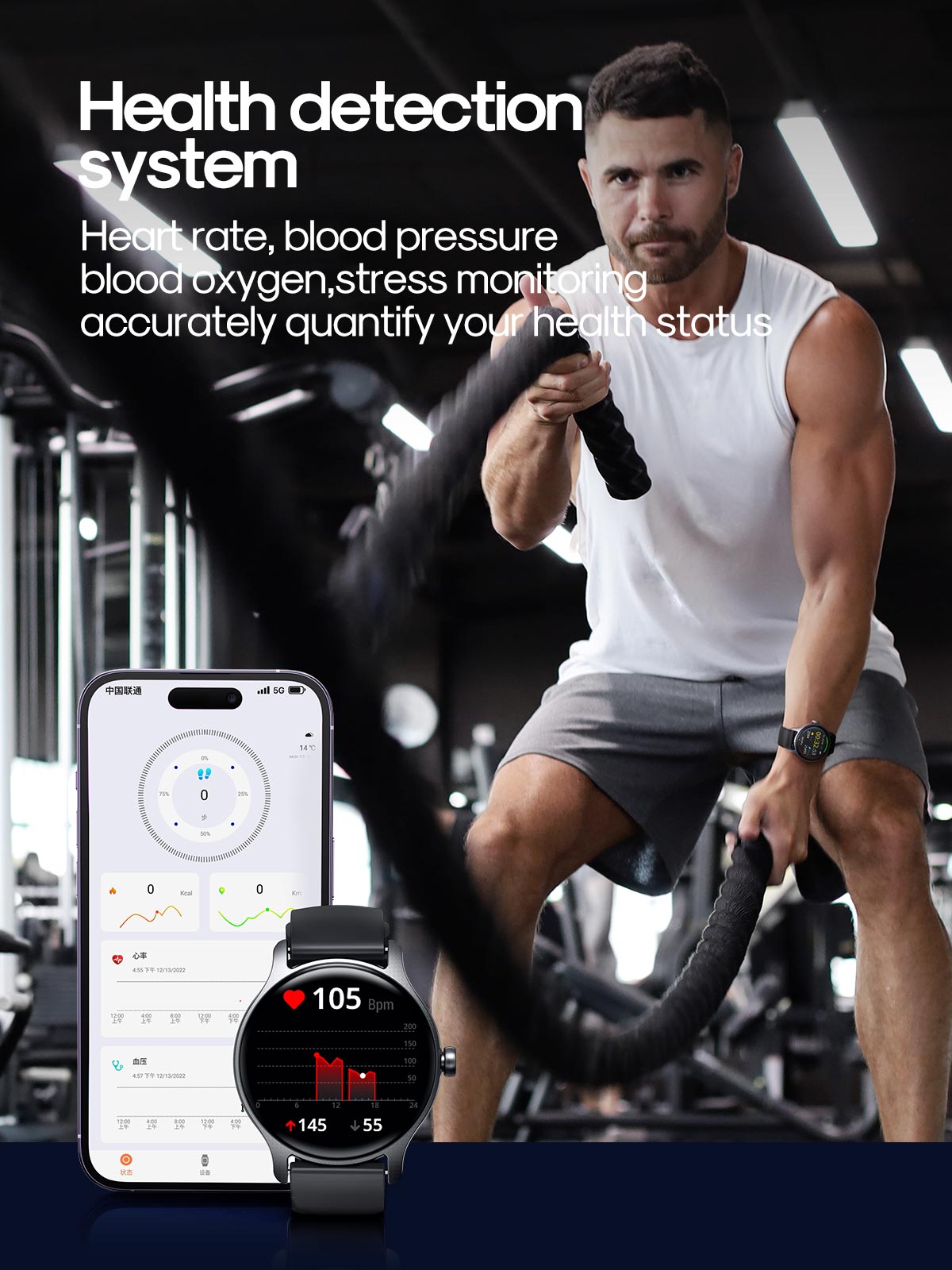 JoyroomFC1128inchHDScreenbluetoothCallHeartRateBloodPressureSpO2MonitorStressMonitoringMulti-sportMo-2004989-2