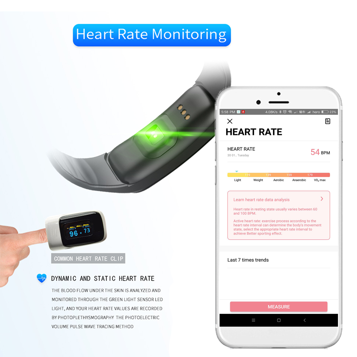 KALOADC1SColorScreenHeartRateBloodPressureOxygenIP67WaterproofSmartBracelet-1305741-3