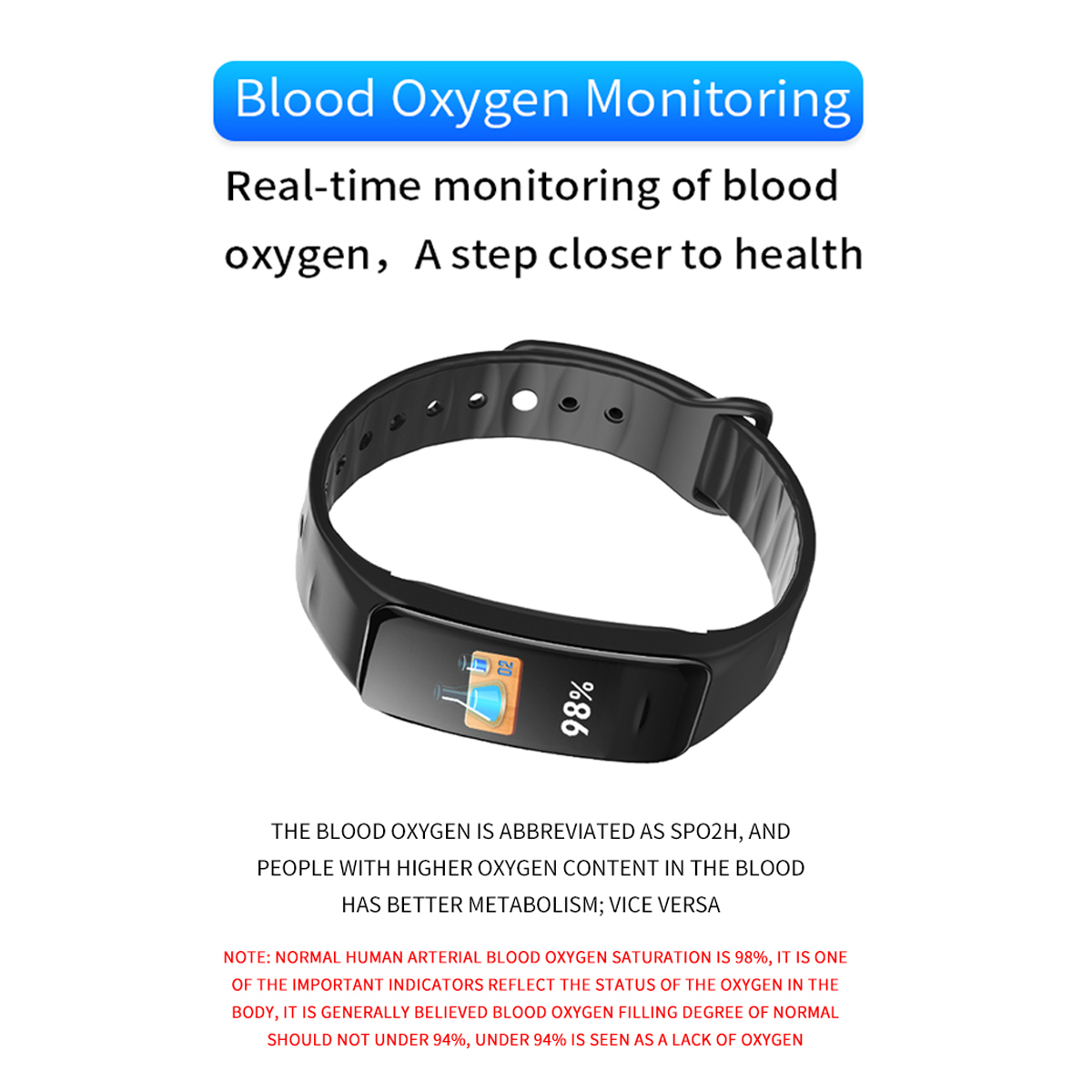 KALOADC1SColorScreenHeartRateBloodPressureOxygenIP67WaterproofSmartBracelet-1305741-4