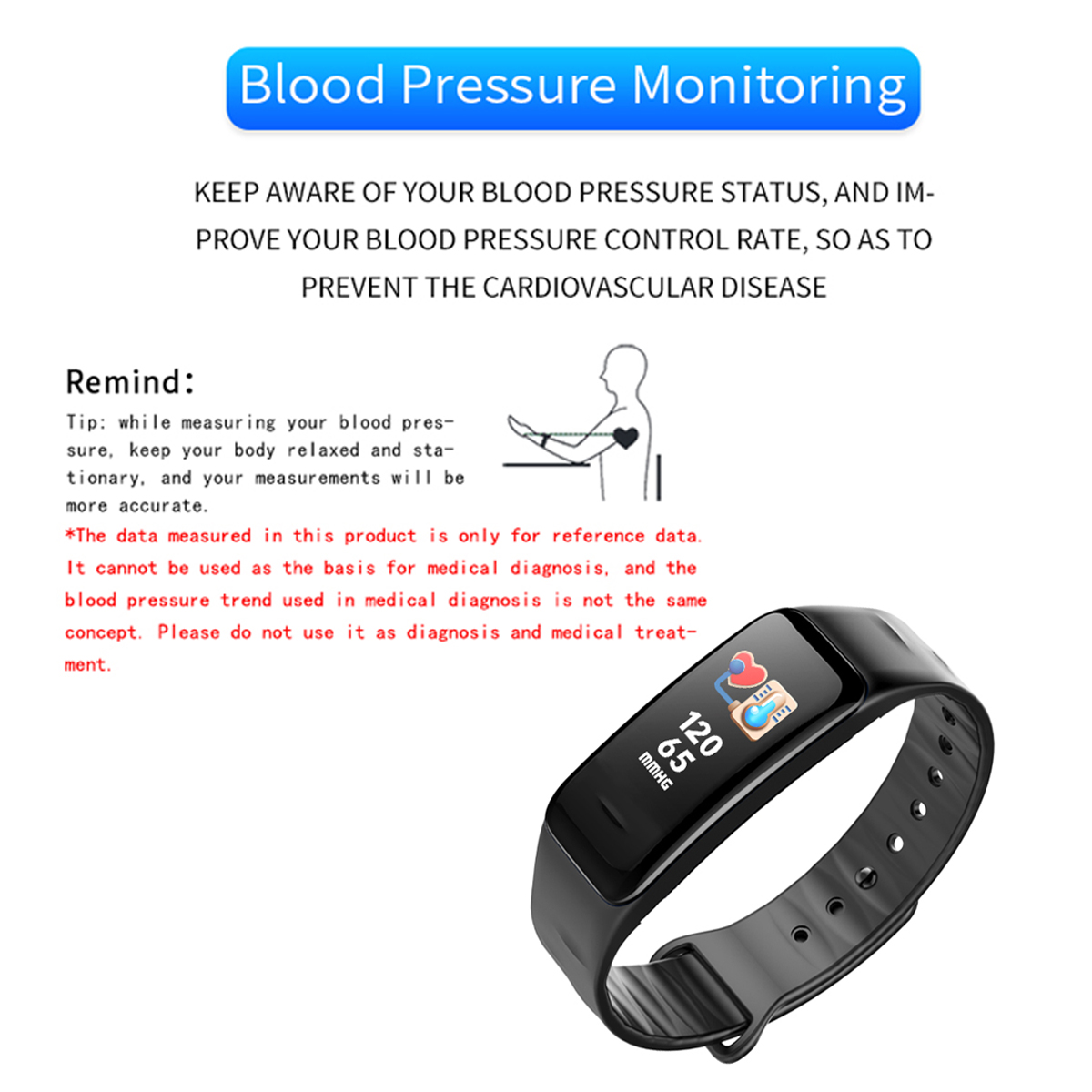 KALOADC1SColorScreenHeartRateBloodPressureOxygenIP67WaterproofSmartBracelet-1305741-5