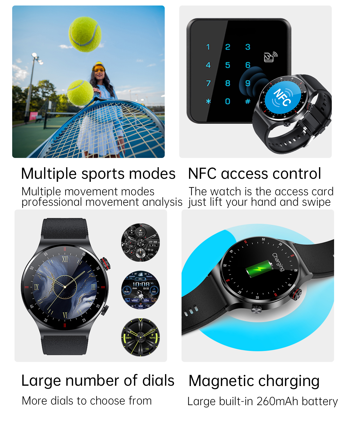 QW33128inchHDScreenbluetoothCallECGPPGHeartRateBloodPressureBloodOxygenMonitorSleepMonitoringNFCAcce-2013582-3
