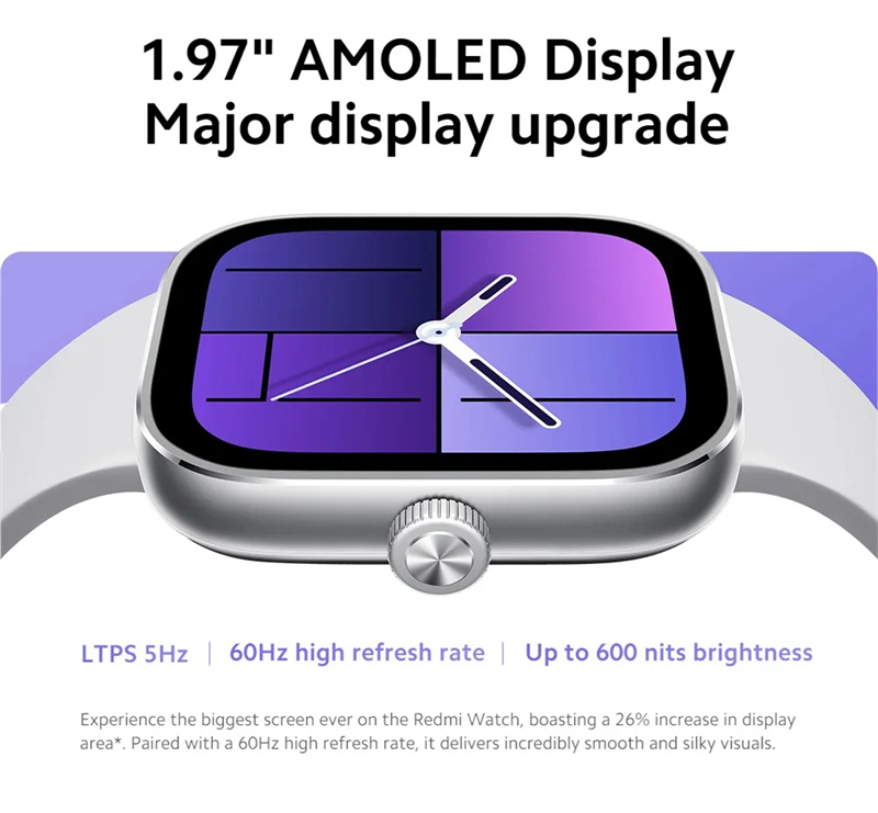 RedmiWatch4197inchAMOLEDDisplayMIHyperOSInteractionbluetoothCallHeartRateBloodOxygenMonitorWomensHea-2015154-3