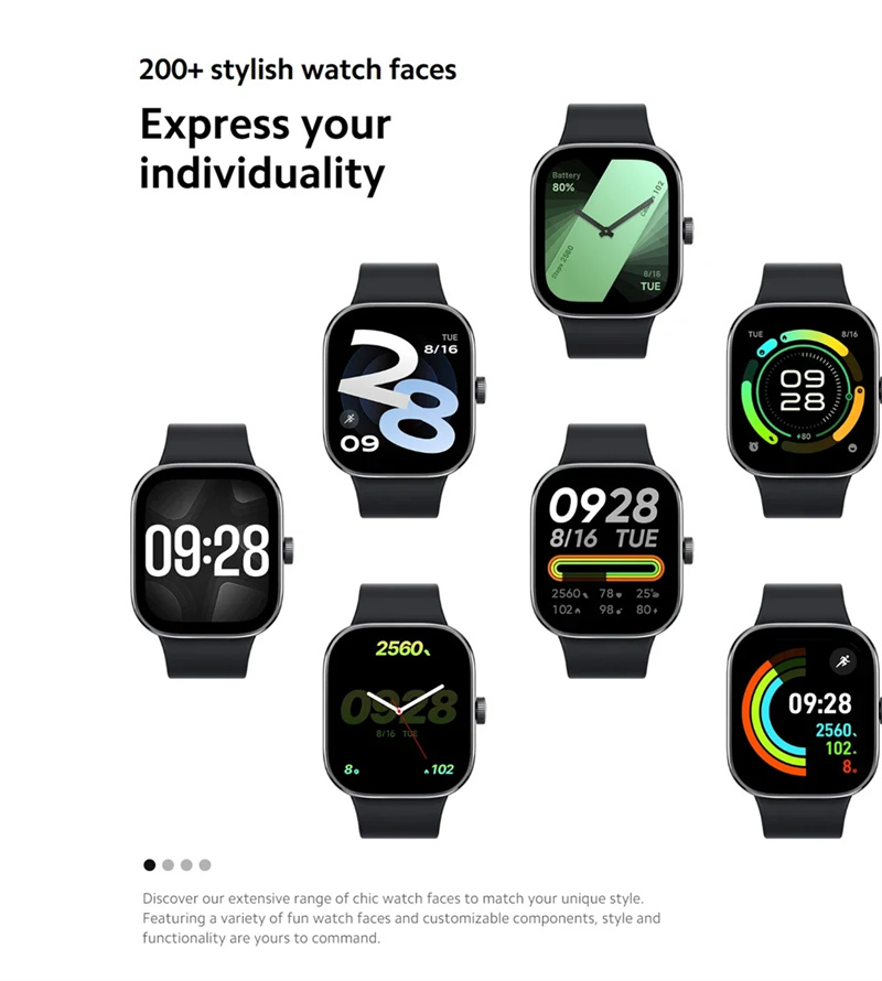 RedmiWatch4197inchAMOLEDDisplayMIHyperOSInteractionbluetoothCallHeartRateBloodOxygenMonitorWomensHea-2015154-6