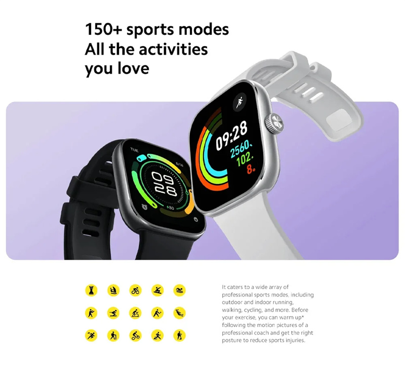 RedmiWatch4197inchAMOLEDDisplayMIHyperOSInteractionbluetoothCallHeartRateBloodOxygenMonitorWomensHea-2015154-10