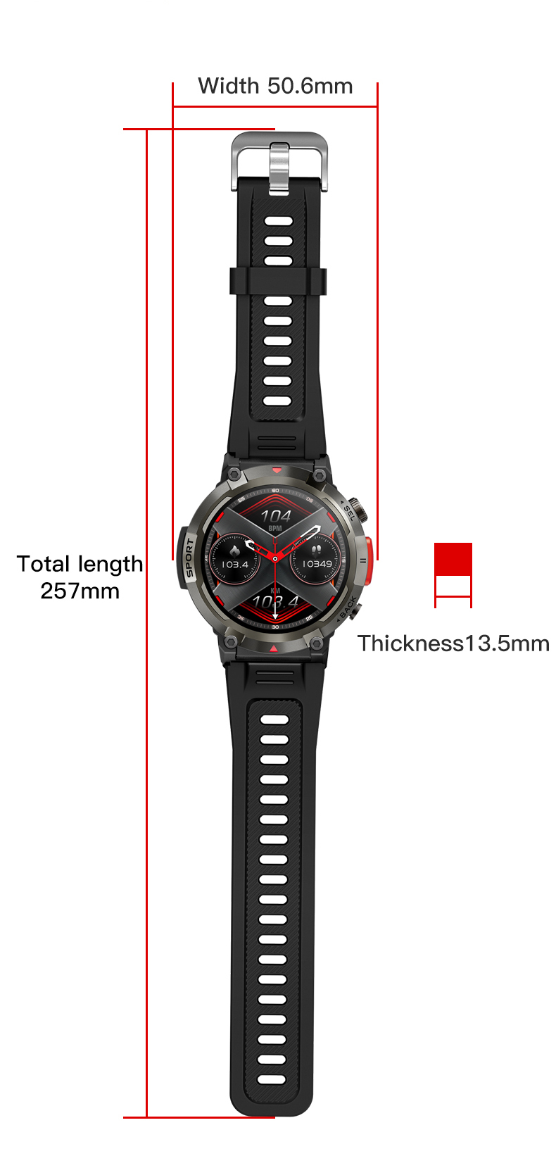S100-T145inchHDScreenBuilt-inFlashlightbluetoothCallHeartRateBloodPressureBloodOxygenMonitorBreathin-2013581-21