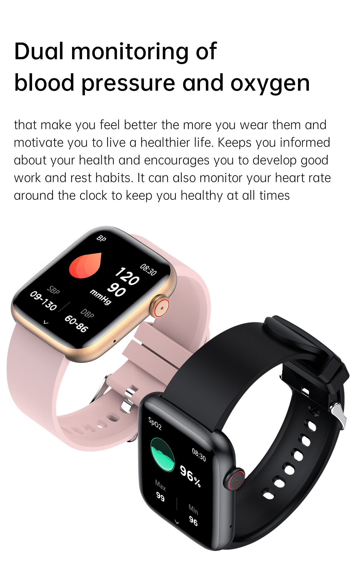 T12Pro195inchHDScreenbluetoothCallHeartRateBloodPressureSpO2MonitorMulti-sportModesFitnessTrackerMus-1976080-16