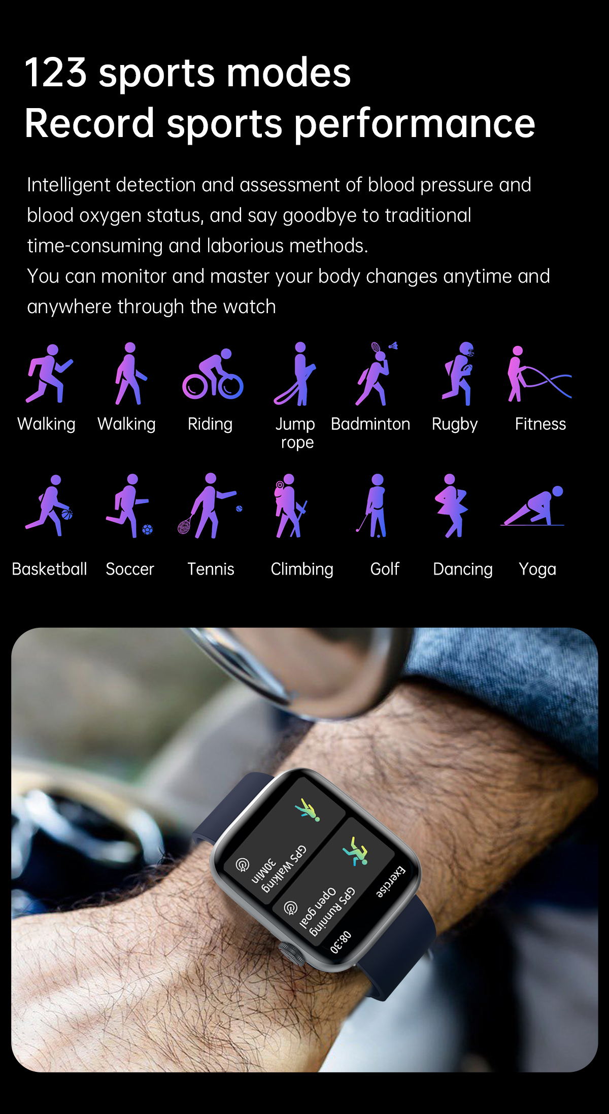 T12Pro195inchHDScreenbluetoothCallHeartRateBloodPressureSpO2MonitorMulti-sportModesFitnessTrackerMus-1976080-18