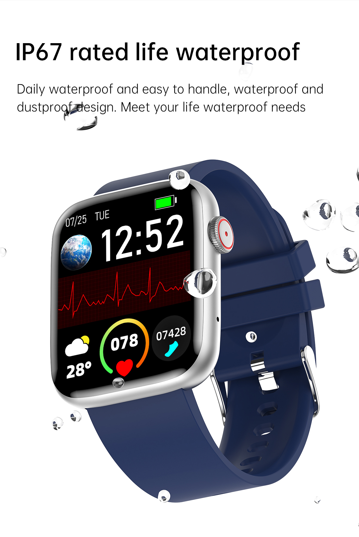 T12Pro195inchHDScreenbluetoothCallHeartRateBloodPressureSpO2MonitorMulti-sportModesFitnessTrackerMus-1976080-20