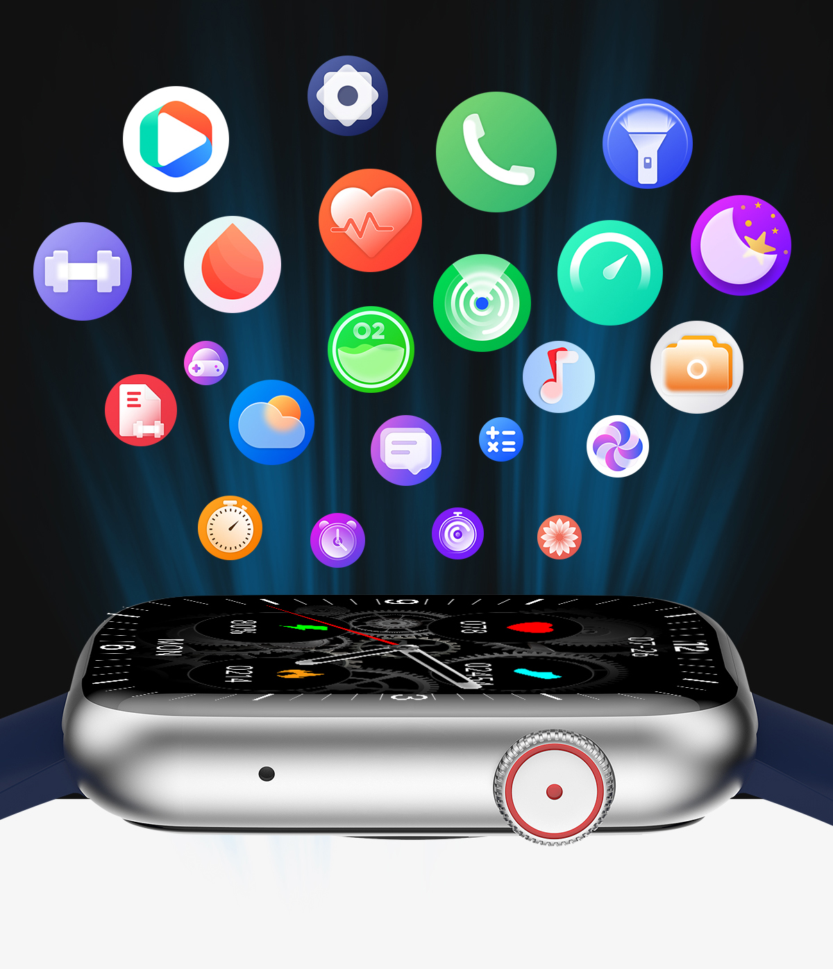 T12Pro195inchHDScreenbluetoothCallHeartRateBloodPressureSpO2MonitorMulti-sportModesFitnessTrackerMus-1976080-3