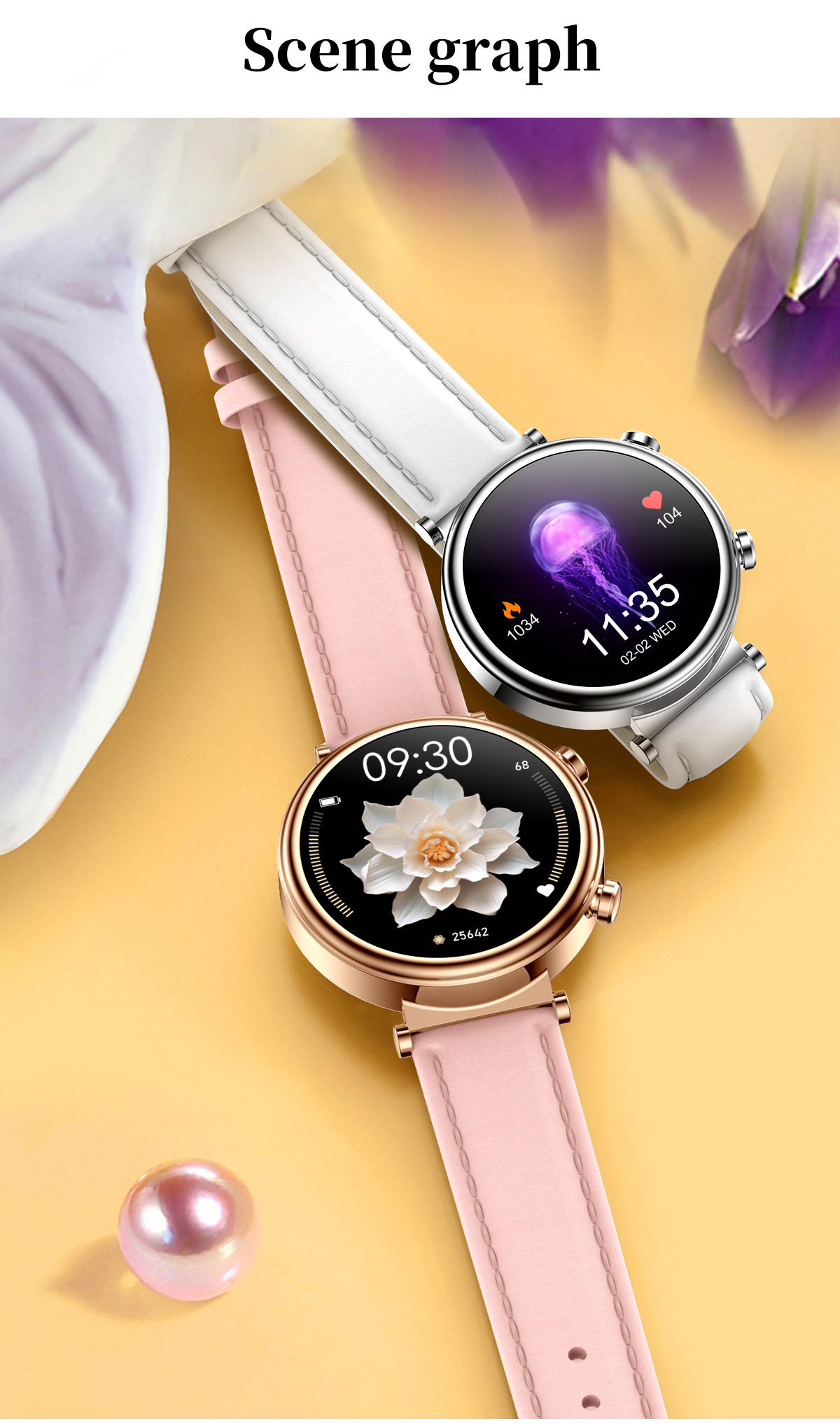 T86127inchHDScreen40mmFemaleSizeWomensHealthbluetoothCallBloodGlucoseUricAcidMeasurementLipidMonitor-2007667-23