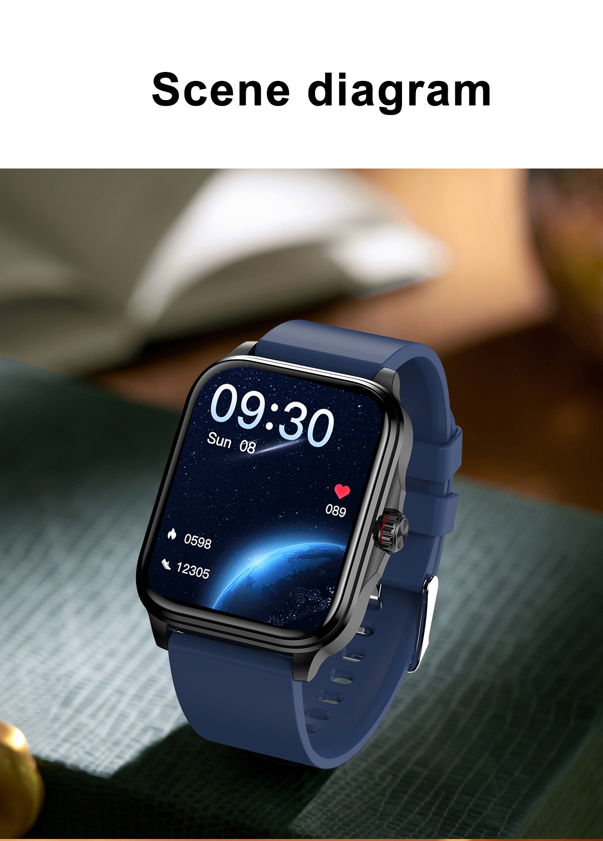 T90191inchHDScreenbluetoothCallHeartRateBloodPressureSpO2MonitorNon-invasiveBloodGlucoseMeasurementM-1995592-23