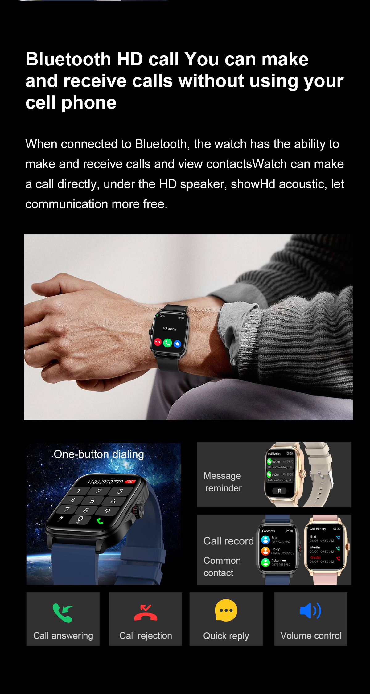 T90191inchHDScreenbluetoothCallHeartRateBloodPressureSpO2MonitorNon-invasiveBloodGlucoseMeasurementM-1995592-4