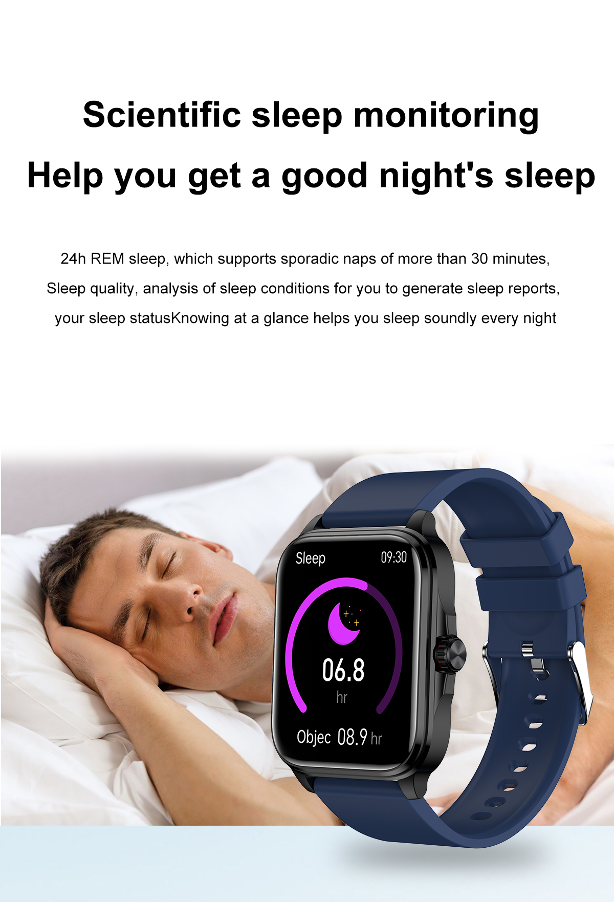 T90191inchHDScreenbluetoothCallHeartRateBloodPressureSpO2MonitorNon-invasiveBloodGlucoseMeasurementM-1995592-10