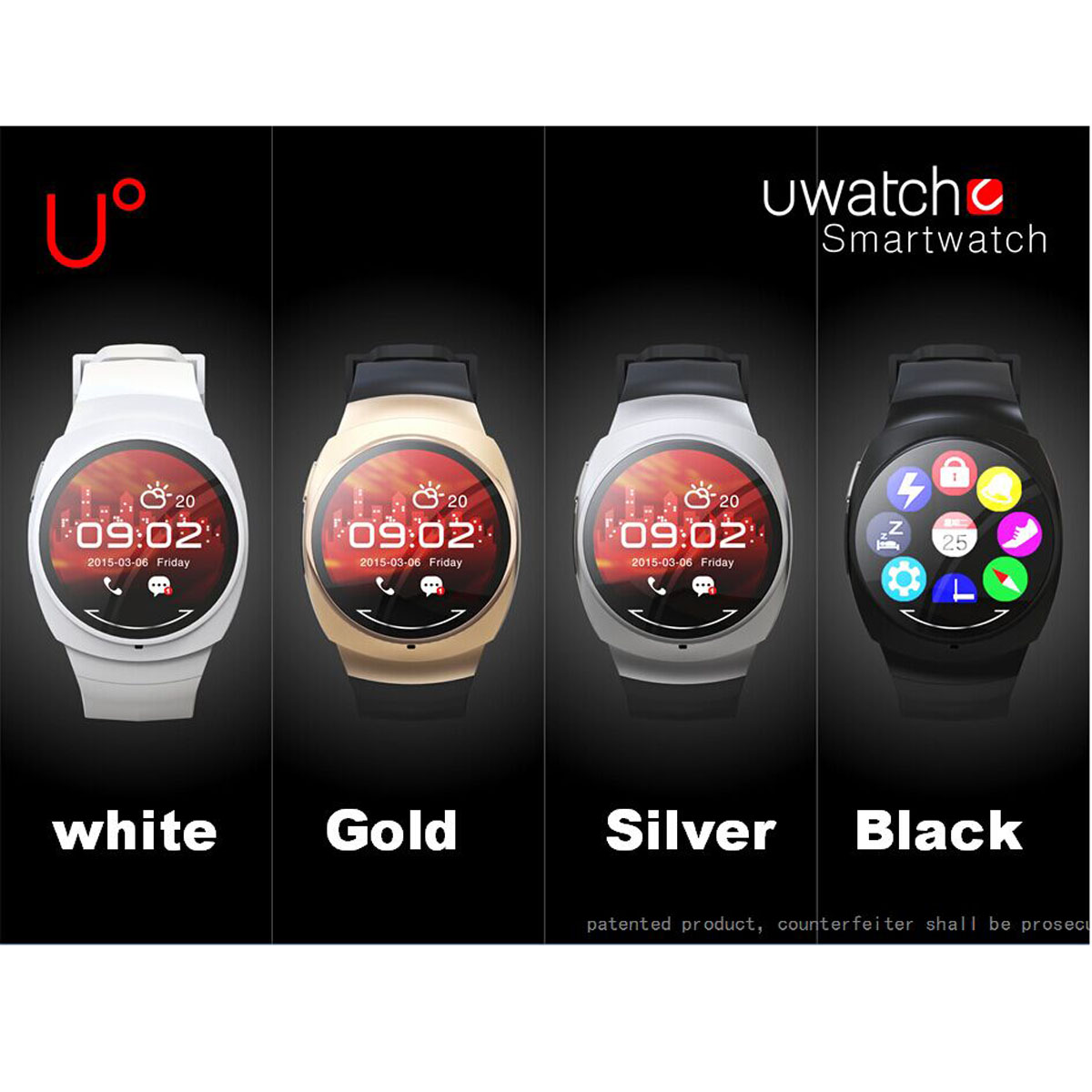 U0124inchHDDisplayScreenMusicPlayerMessageReminderIntelligentRemoteControlNFCSmartWatch-987454-2