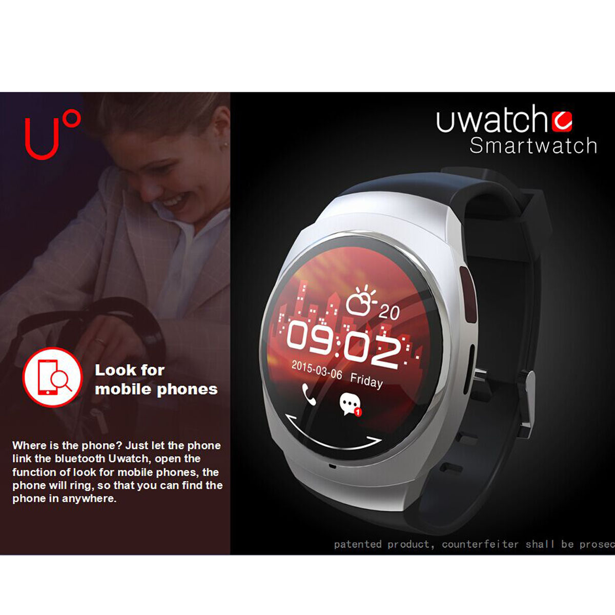 U0124inchHDDisplayScreenMusicPlayerMessageReminderIntelligentRemoteControlNFCSmartWatch-987454-11