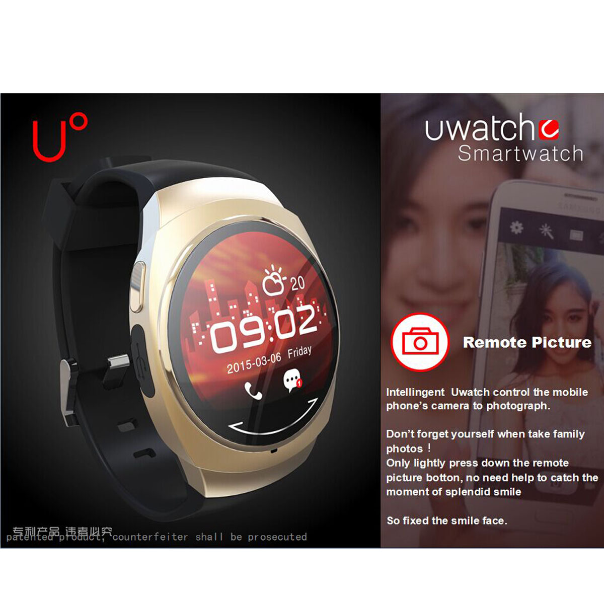 U0124inchHDDisplayScreenMusicPlayerMessageReminderIntelligentRemoteControlNFCSmartWatch-987454-12