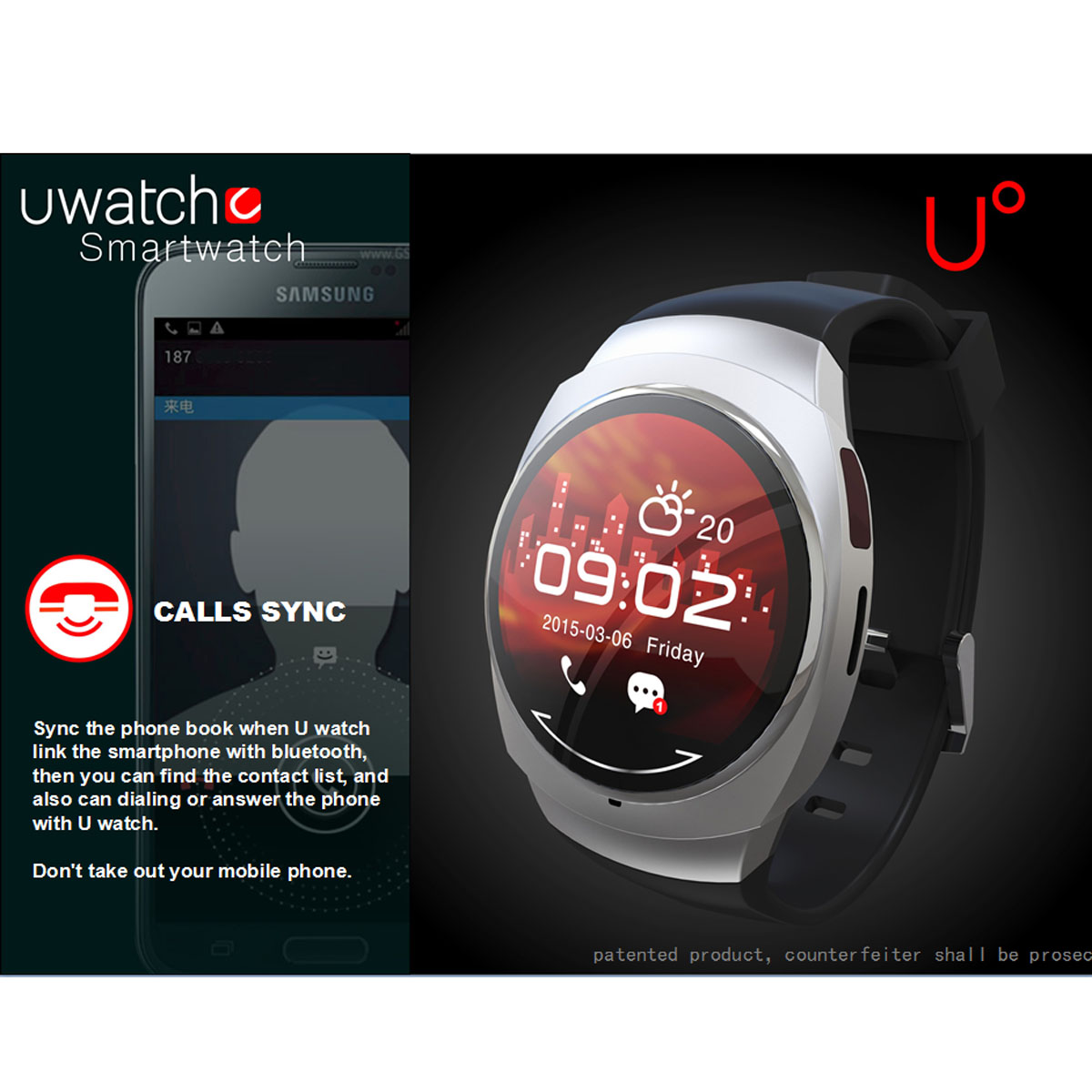 U0124inchHDDisplayScreenMusicPlayerMessageReminderIntelligentRemoteControlNFCSmartWatch-987454-13